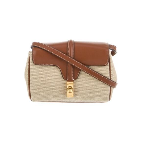 Celine 'Canvas 16' Tan Leather Trim Colorblock Bag Mini 2023 - Picture 1 of 6